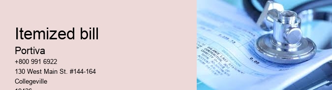 itemized bill